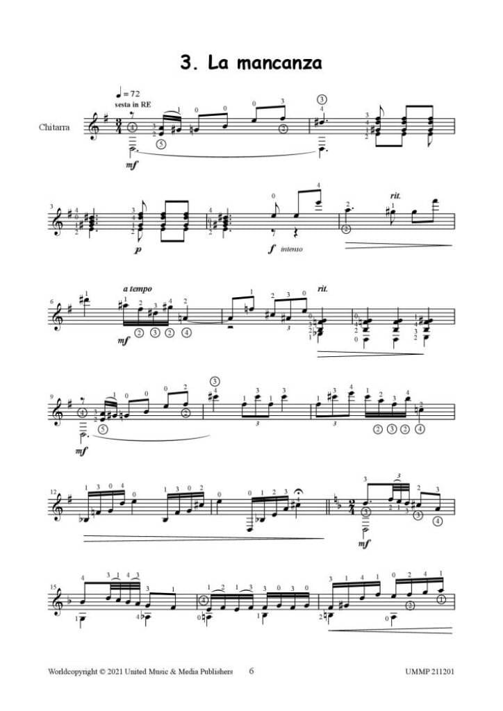 Abwesenheit und Vermissen for Guitar